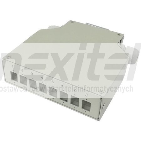 Przełącznica światłowodowa na szynę DIN, 8x SC simplex / LC duplex