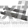CZARNY PATCH PANEL EKRANOWANY STP 24 PORTY 5E + Z PÓŁKĄ