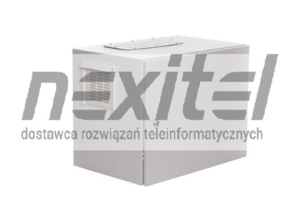 Szara szafa wisząca rack 19" 9UX600X400 IP54 ŚCIANY BOCZNE PEŁNE DRZWI PEŁNE ZEWNĘTRZNA RAL 7035 SZARA
