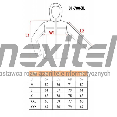 Kurtka robocza ostrzegawcza softshell z kapturem, żółta Neo Tools 81-700