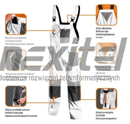 Spodnie robocze na szelkach Neo Tools