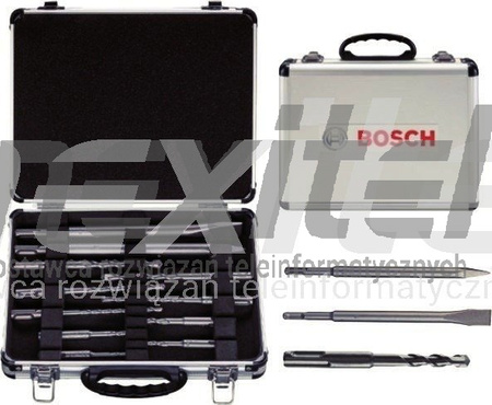 ZESTAW WIERTEŁ SDS PLUS 9szt+DŁUTA BOSCH