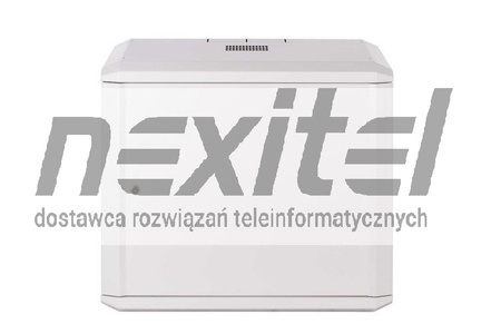 Szara szafa wisząca rack 19"  9UX600X600 IP30 ŚCIANY BOCZNE OTWIERANE DRZWI PEŁNE RAL 7035 SZARY