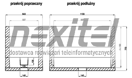 Studnia kablowa SKR-1 4 elementowa typu ciężkiego klasa B125