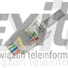 WTYK RJ45 8p8c ekranowany, kat.5e FTP drut, przelotowy (100szt.)