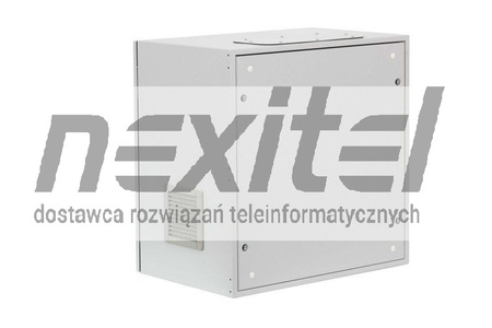 Szara szafa wisząca rack 19" 12UX600 IP54 ŚCIANY BOCZNE PEŁNE DRZWI PEŁNE WEWNĘTRZNA SZARA