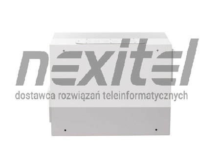 Szara szafa wisząca rack 19" 9UX600X400 IP54 ŚCIANY BOCZNE PEŁNE DRZWI PEŁNE ZEWNĘTRZNA RAL 7035 SZARA