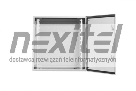 Szara szafa wisząca rack 19" 12UX600 IP54 ŚCIANY BOCZNE PEŁNE DRZWI PEŁNE WEWNĘTRZNA SZARA