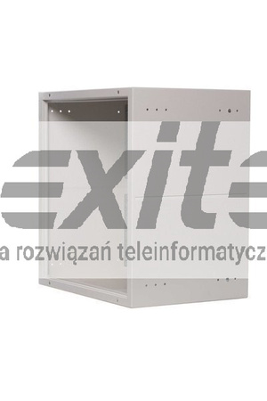 Szara szafa wisząca rack 19" SIMPLE 12UX555X400 IP30 ŚCIANY BOCZNE PEŁNE DRZWI PEŁNE RAL 7035