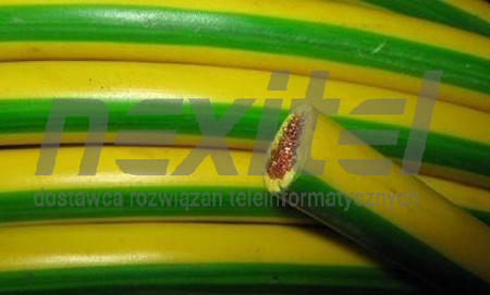 PRZEWÓD H07V-K (LgY) 1x10mm ŻÓŁTO-ZIELONY