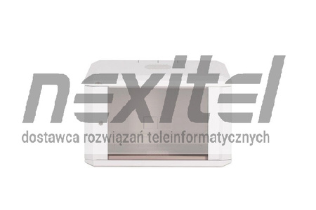 Szara szafa wisząca rack 19" DWUCZĘŚCIOWA 6UX600X400 IP30 ŚCIANY BOCZNE OTWIERANE DRZWI Z SZYBĄ SZARA