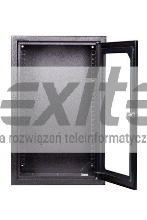 Czarna szafa rack wisząca 10" 9U 310X300 IP30 RAL9005 CZARNA DRZWI PRZESZKLONE