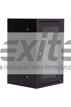 Czarna szafa rack wisząca 10" 9U 310X300 IP30 RAL9005 CZARNA DRZWI PRZESZKLONE