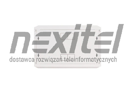 Szara szafa wisząca rack 19" 6UX600X400 IP30 ŚCIANY BOCZNE OTWIERANE DRZWI Z SZYBĄ RAL 7035