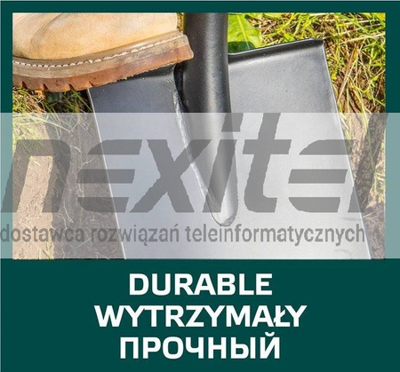 Szpadel ostry, metalowy trzonek, plastikowy uchwyt VERTO 15G010