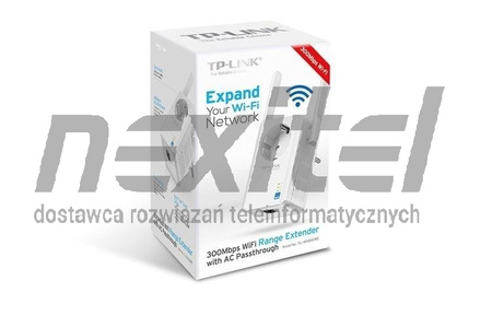 Wzmacniacz sygnału bezprzewodowego z gniazdkiem elektrycznym TL-WA860RE