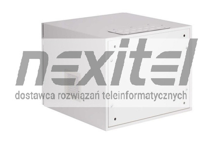 Szara szafa wisząca rack 19" 9UX600X600 IP54 ŚCIANY BOCZNE PEŁNE DRZWI Z SZYBĄ WEWNĘTRZNA RAL 7035 SZARY