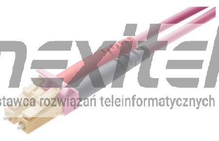 R&M Patchcord krosowy LC-Duplex PC/LC-Duplex beżowy fioletowy OM4 F8 2.0x4.1mm 3m 