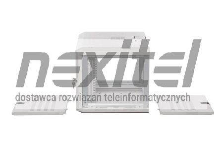 Szara szafa wisząca rack 19"  DWUCZĘŚCIOWA 6UX600 DRZWI PEŁNE SZARA RAL 7035 