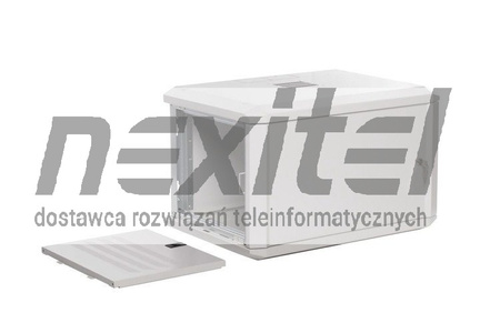 Szara szafa wisząca rack 19"  DWUCZĘŚCIOWA 6UX600 DRZWI PEŁNE SZARA RAL 7035 