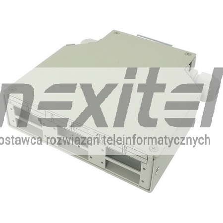Przełącznica światłowodowa szara na szynę DIN, 6x SC duplex / LC quad