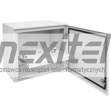 Szafa hermetyczna IP65 z zamkiem SM-50/55/41 19" 9U RAL7035