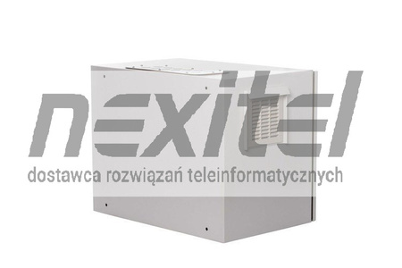 Szara szafa wisząca rack 19" 9UX600X600 IP54 ŚCIANY BOCZNE PEŁNE DRZWI PEŁNE WEWNĘTRZNA RAL 7035 SZARY