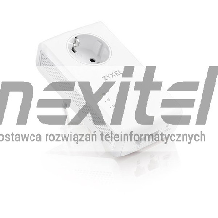 ZyXEL PLA5456 Adapter Powerline AV2000 HomePlug AV2 z gniazdkiem i 2 portami gigabitowymi