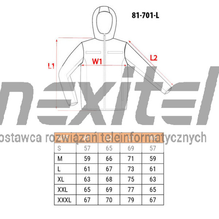 Kurtka robocza ostrzegawcza softshell z kapturem, pomarańczowa Neo Tools 81-701