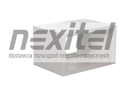 Szara szafa wisząca rack 19" SIMPLE 6UX555X400 IP30 ŚCIANY BOCZNE PEŁNE DRZWI Z SZYBĄ SZARA