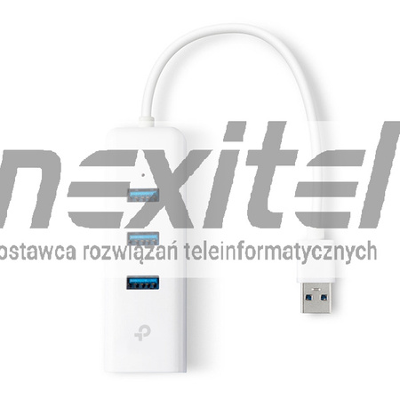 Karta sieciowa Ethernet do USB 3.0 z 3-portowym Hubem USB 3.0
