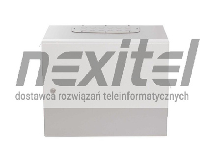 Szara szafa wisząca rack 19" 9UX600X600 IP54 ŚCIANY BOCZNE PEŁNE DRZWI PEŁNE WEWNĘTRZNA RAL 7035 SZARY