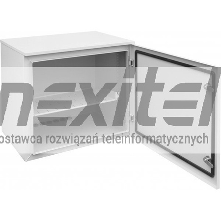 Szafa hermetyczna IP65 z zamkiem SM-50/55/41 19" 9U RAL7035