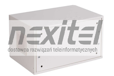Szara szafa wisząca rack 19" DWUCZĘŚCIOWA 6U 600X400 IP54 ŚCIANY BOCZNE PEŁNE DRZWI Z SZYBĄ WEWNĘTRZNA RAL 7035 SZARA