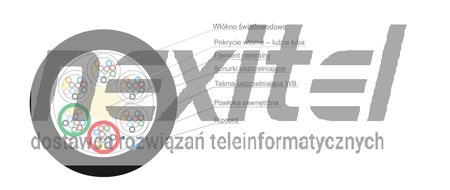 Zewnętrzny kabel światłowodowy, BiTfiber Z-XOTKtsd 2-144 J, odporny na UV