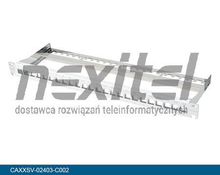 Stalowy 24 portowy Patch Panel Corning Flush mount FutureCom Keystone Patch Panels 19“ 1U