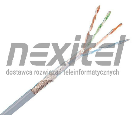 Skrętka ekranowana Cat. 5e, SF / UTP, 4P, 200 MHz, LSZH, szary, Eca, 500 m