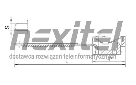 Uchwyt kablowy zaczepowy - typu UP 22 czarny