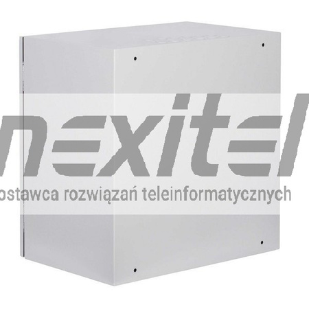 Szara szafa wisząca rack 19" 12UX400 IP54 ŚCIANY BOCZNE PEŁNE DRZWI PEŁNE ZEWNĘTRZNA SZARA