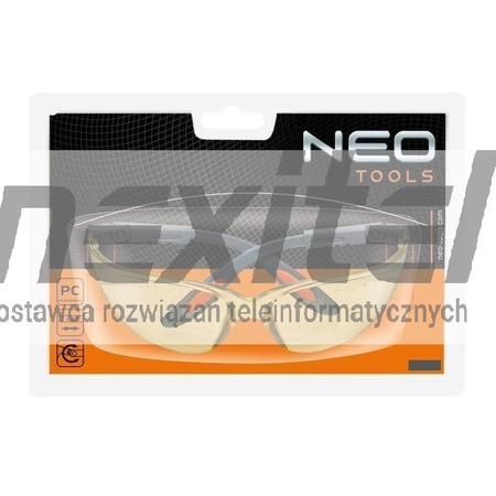 Okulary ochronne poliwęglanowe, żółte soczewki NEO TOOLS 97-501