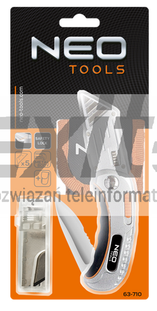 Nóż z ostrzem trapezowym Neo Tools 63-710 