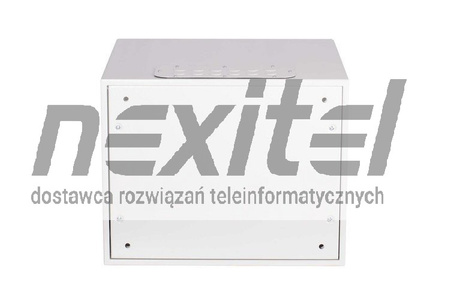 Szara szafa wisząca rack 19" 9UX600X600 IP54 ŚCIANY BOCZNE PEŁNE DRZWI Z SZYBĄ ZEWNĘTRZNA RAL 7035 SZARA