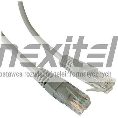 PATCHCORD NIEEKRANOWANY RJ45 U/UTP KAT.5E 20M SZARY