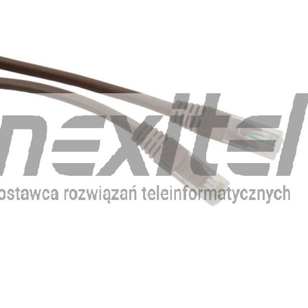 PATCHCORD NIEEKRANOWANY RJ45 U/UTP KAT.5E 15M BRĄZOWY