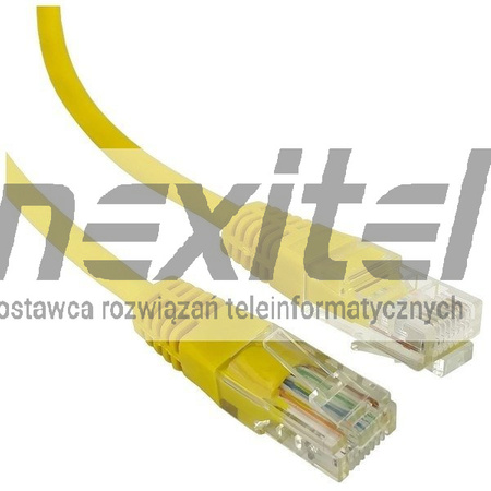 PATCHCORD NIEEKRANOWANY RJ45 U/UTP KAT.6 20M ŻÓŁTY