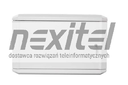 Szara szafa wisząca rack 19" DWUCZĘŚCIOWA 6UX600X400 IP30 ŚCIANY BOCZNE OTWIERANE DRZWI PEŁNE RAL 7035