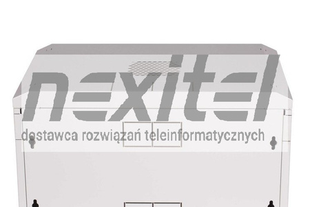 Szara szafa wisząca rack 19" 6UX600X400 IP30 ŚCIANY BOCZNE OTWIERANE DRZWI Z SZYBĄ RAL 7035