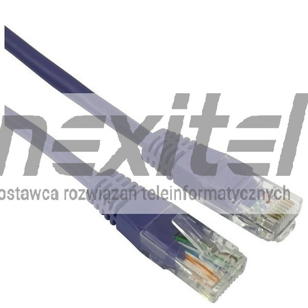 PATCHCORD NIEEKRANOWANY RJ45 U/UTP KAT.5E 0,5M FIOLETOWY