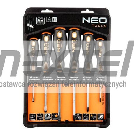 Zestaw wkrętaków, 6 szt. NEO TOOLS 04-213