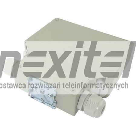 Przełącznica światłowodowa szara na szynę DIN, 6x SC duplex / LC quad